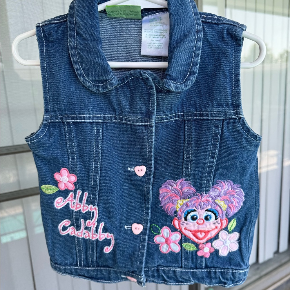 Sesame Street Blue and Pink Button Down Shirt